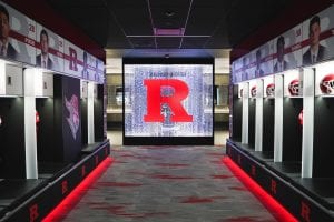 Rutgers Football locker room glow