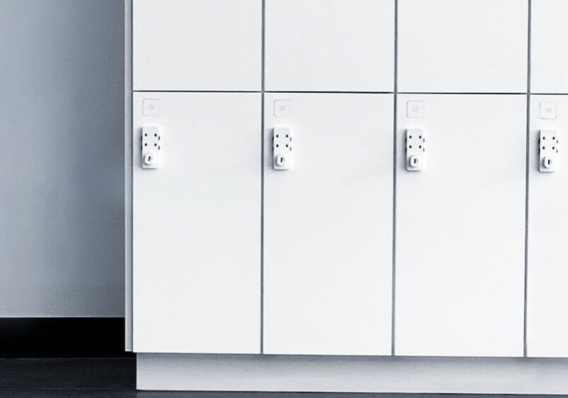 white essentials collection lockers
